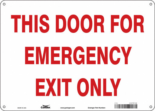 Safety Sign 10 in x 14 in Polyethylene