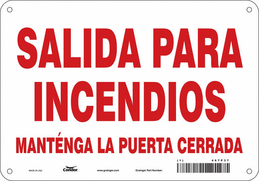 Safety Sign 7 in x 10 in Polyethylene