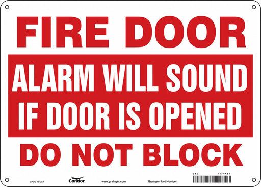 Safety Sign 10 in x 14 in Polyethylene