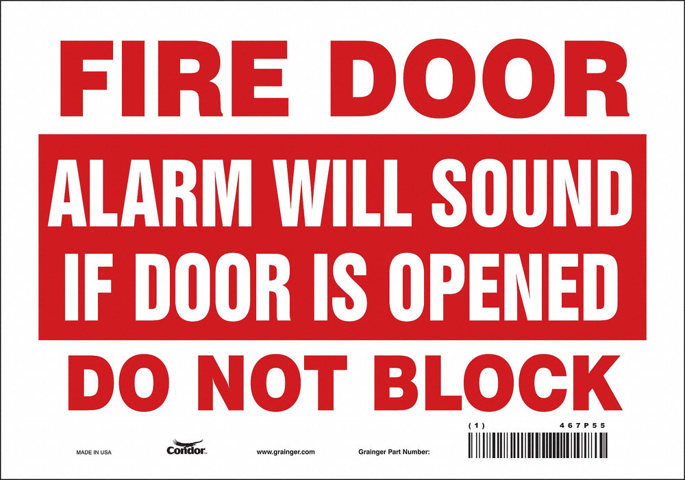 Safety Sign 7 in x 10 in Vinyl