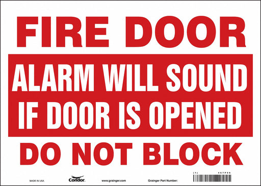 Safety Sign 10 in x 14 in Vinyl