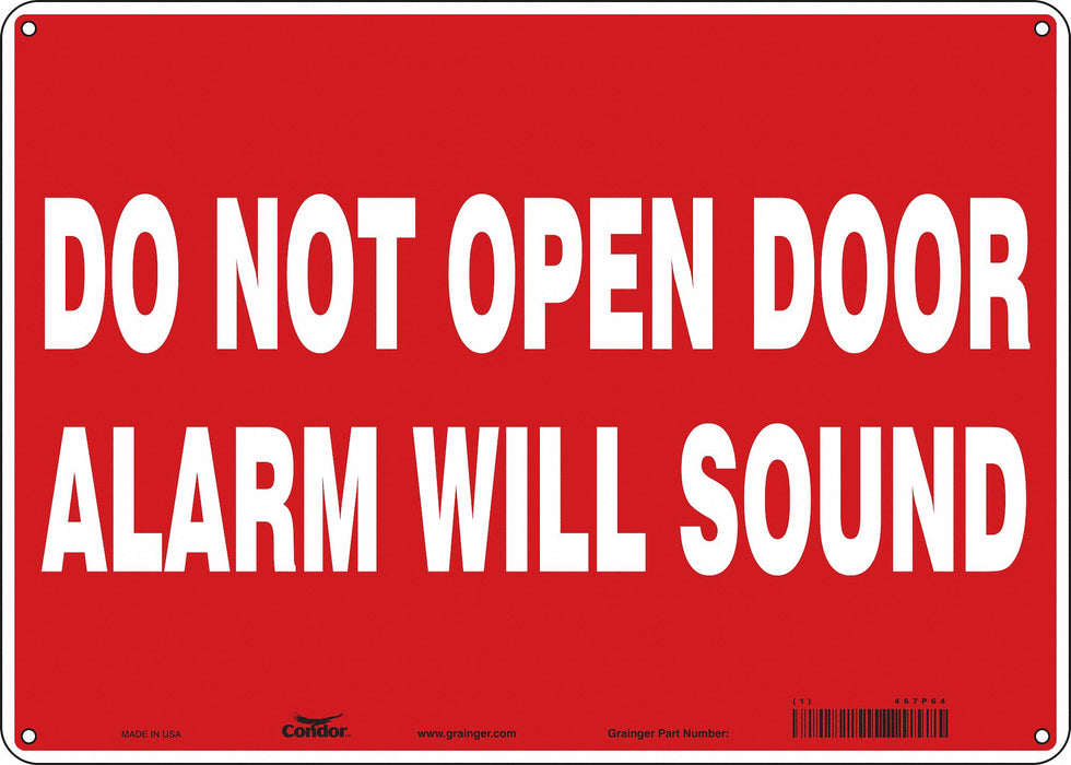 Safety Sign 10 in x 14 in Polyethylene