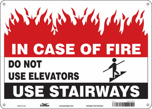 Safety Sign 10 in x 14 in Polyethylene