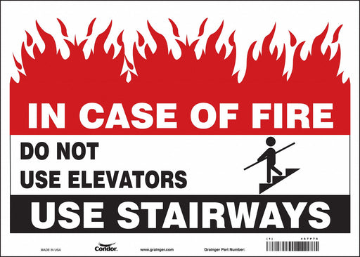 Safety Sign 10 in x 14 in Vinyl
