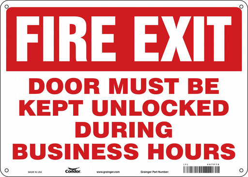 Safety Sign 10 in x 14 in Aluminum