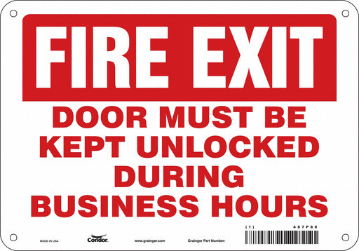 Safety Sign 7 in x 10 in Polyethylene