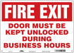 Safety Sign 10 in x 14 in Polyethylene