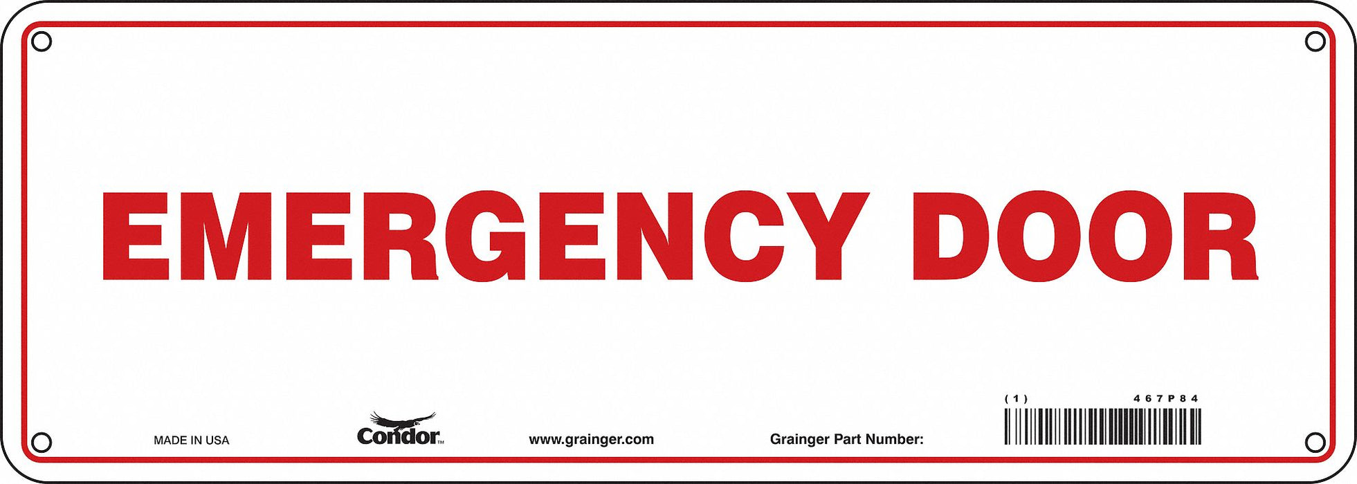 Safety Sign 5 in x 14 in Polyethylene