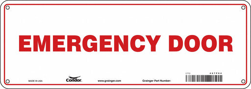 Safety Sign 5 in x 14 in Polyethylene
