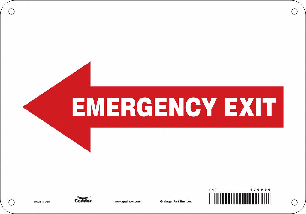 Safety Sign 7 in x 10 in Aluminum
