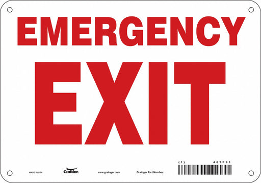 Safety Sign 7 in x 10 in Aluminum