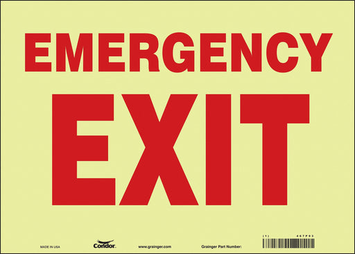 Safety Sign 10 in x 14 in Glow Vinyl