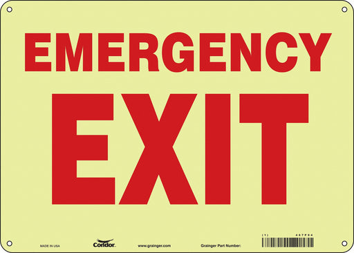Safety Sign 10 in x 14 in Polyethylene