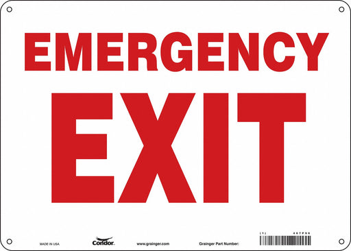Safety Sign 10 in x 14 in Polyethylene