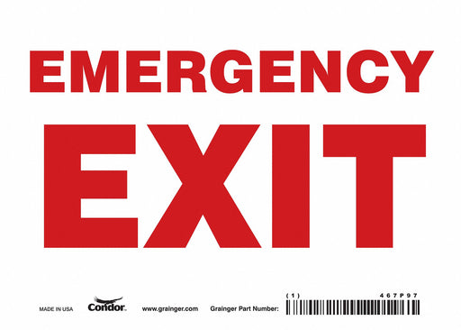 Safety Sign 5 in x 7 in Vinyl