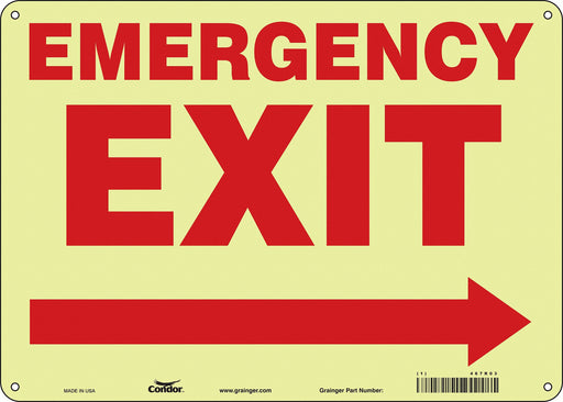 Safety Sign 10 in x 14 in Polyethylene