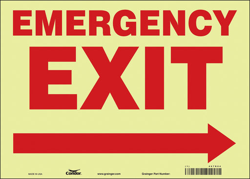 Safety Sign 10 in x 14 in Glow Vinyl