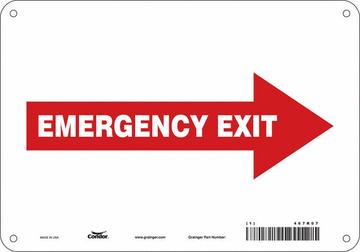 Safety Sign 7 in x 10 in Polyethylene