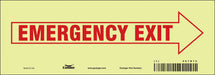 Safety Sign 3 1/2 in x 10 in Glow Vinyl