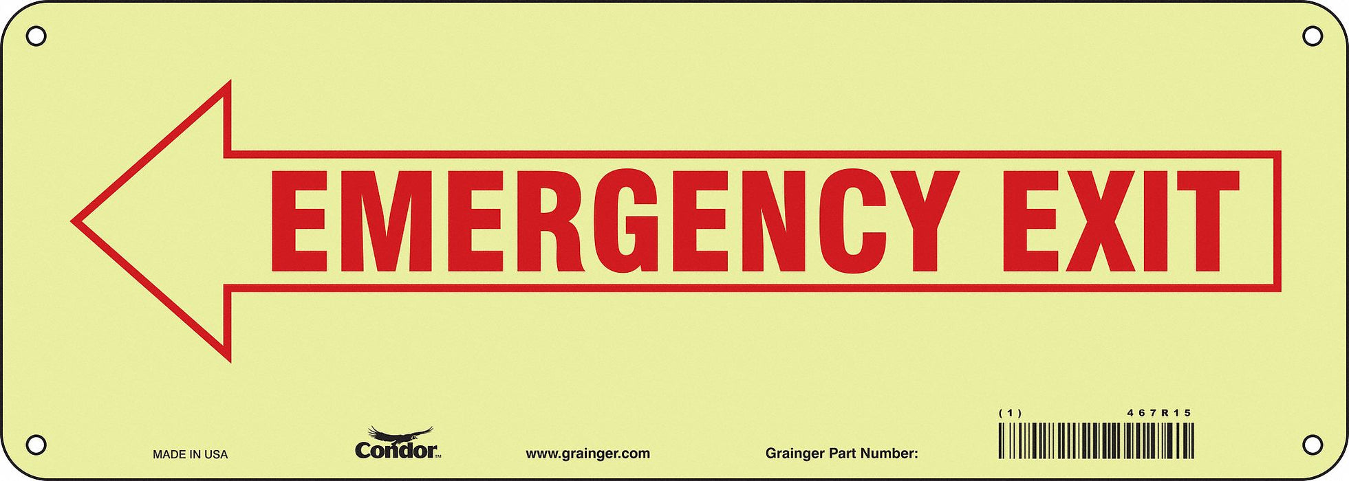 Safety Sign 5 in x 14 in Polyethylene