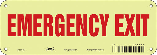 Safety Sign 3 1/2 x 10 in Polyethylene