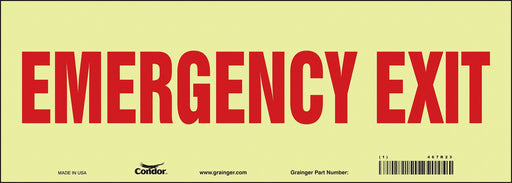 Safety Sign 5 in x 14 in Glow Vinyl