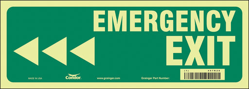 Safety Sign 5 in x 14 in Glow Vinyl