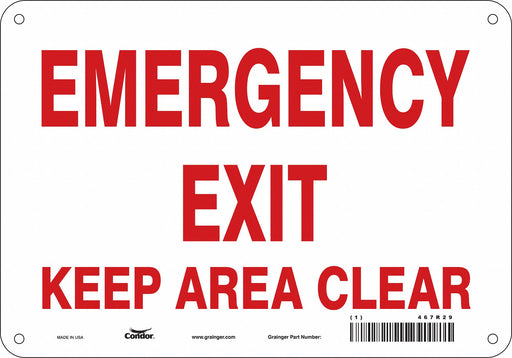 Safety Sign 7 in x 10 in Aluminum