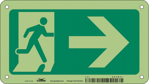Safety Sign 4 1/2 in x 8 in Aluminum