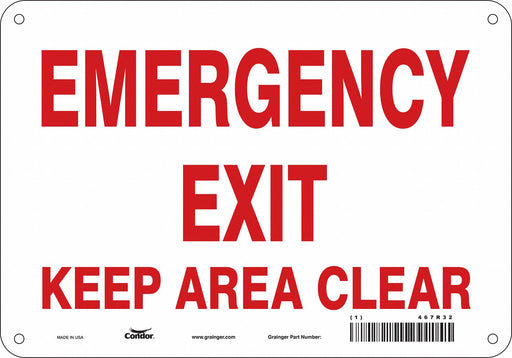 Safety Sign 7 in x 10 in Polyethylene