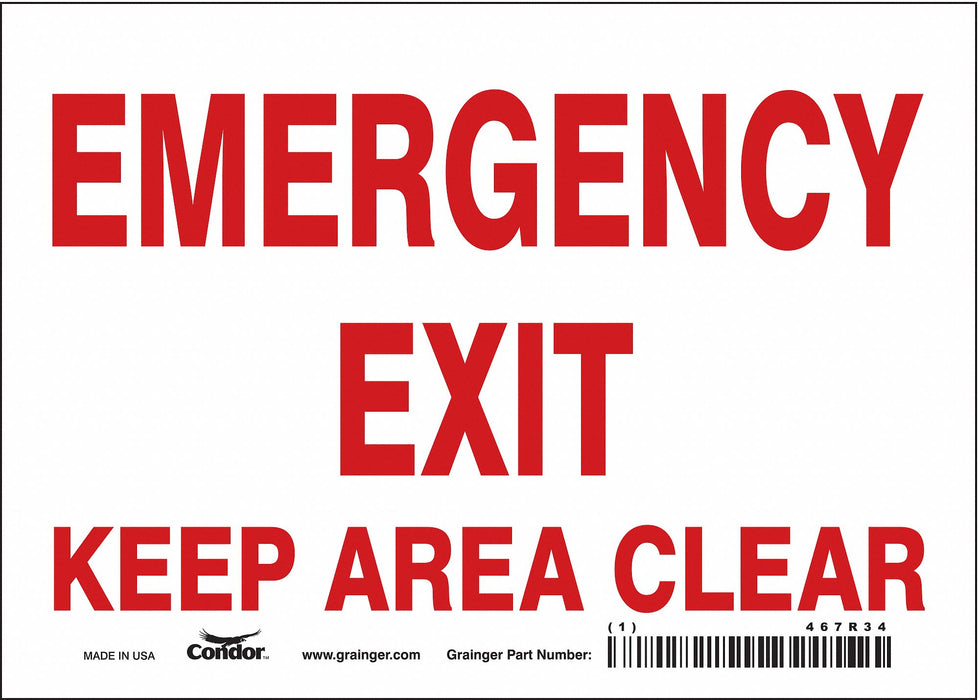 Safety Sign 5 in x 7 in Vinyl