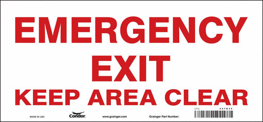 Safety Sign 6 1/2 in x 14 in Vinyl
