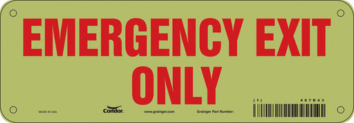 Safety Sign 3 1/2 x 10 in Polyethylene