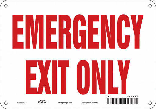 J6981 Safety Sign 7 in x 10 in Polyethylene