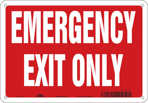 Safety Sign 7 in x 10 in Aluminum