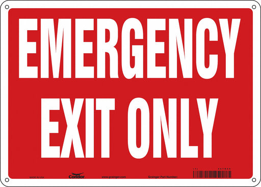 Safety Sign 10 in x 14 in Polyethylene