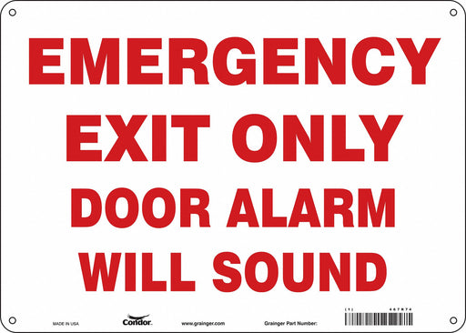 Safety Sign 10 in x 14 in Aluminum