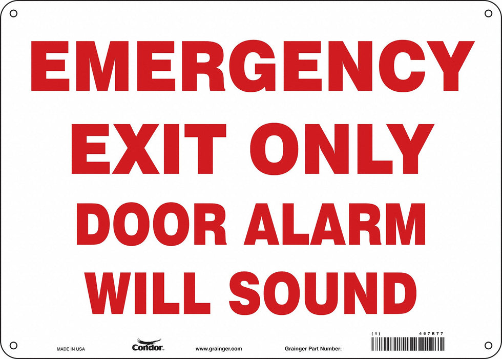 Safety Sign 10 in x 14 in Polyethylene