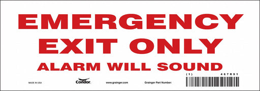 Safety Sign 3 1/2 in x 10 in Vinyl
