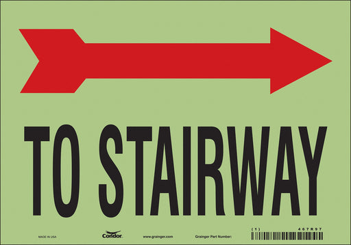Safety Sign 7 in x 10 in Glow Vinyl