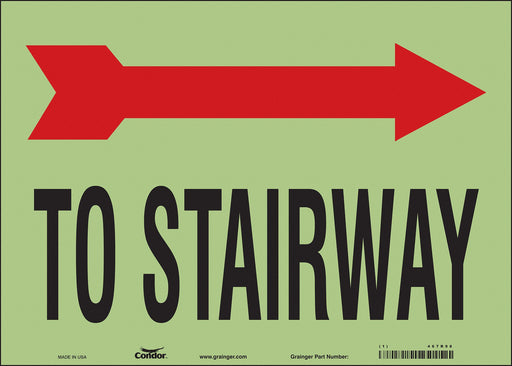 Safety Sign 10 in x 14 in Glow Vinyl