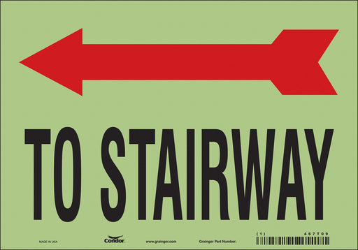 Safety Sign 7 in x 10 in Glow Vinyl