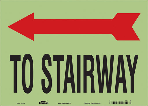 Safety Sign 10 in x 14 in Glow Vinyl