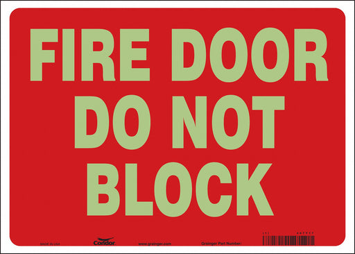 J7045 Safety Sign 10 in x 14 in Glow Vinyl