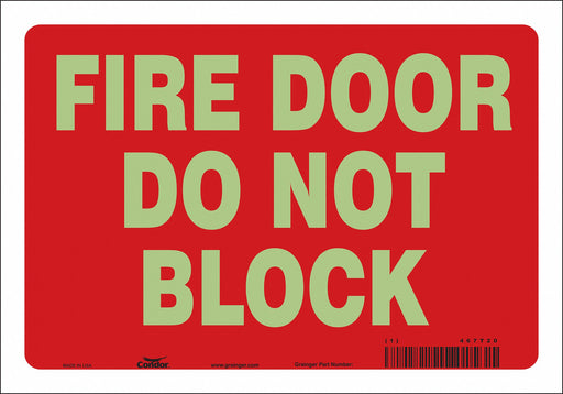 J7045 Safety Sign 7 in x 10 in Glow Vinyl
