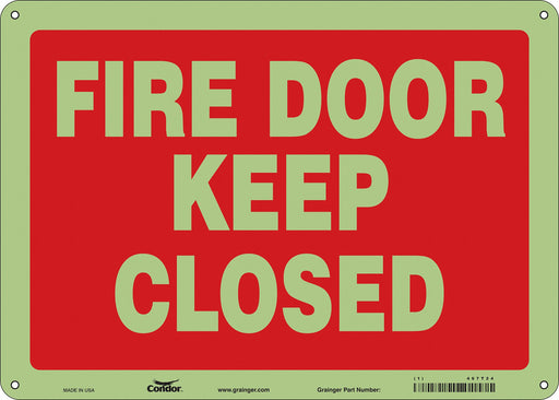 Safety Sign 10 in x 14 in Glow Vinyl