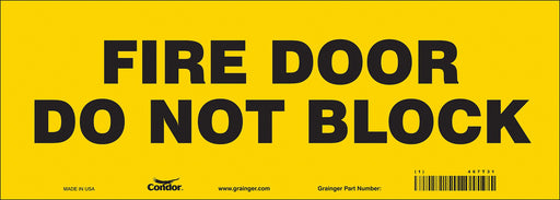 Safety Sign 5 in x 14 in Vinyl