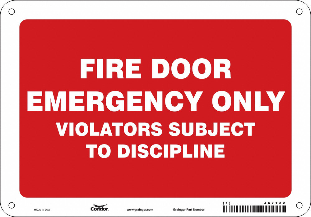Safety Sign 7 in x 10 in Aluminum