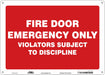 Safety Sign 10 in x 14 in Polyethylene