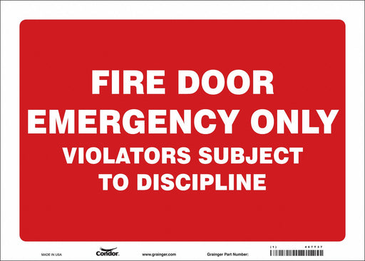 Safety Sign 10 in x 14 in Vinyl